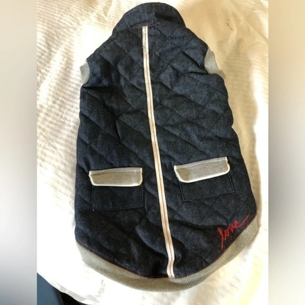 Ellen Degeneres Doggy Jean Jacket Size L Small Dog
